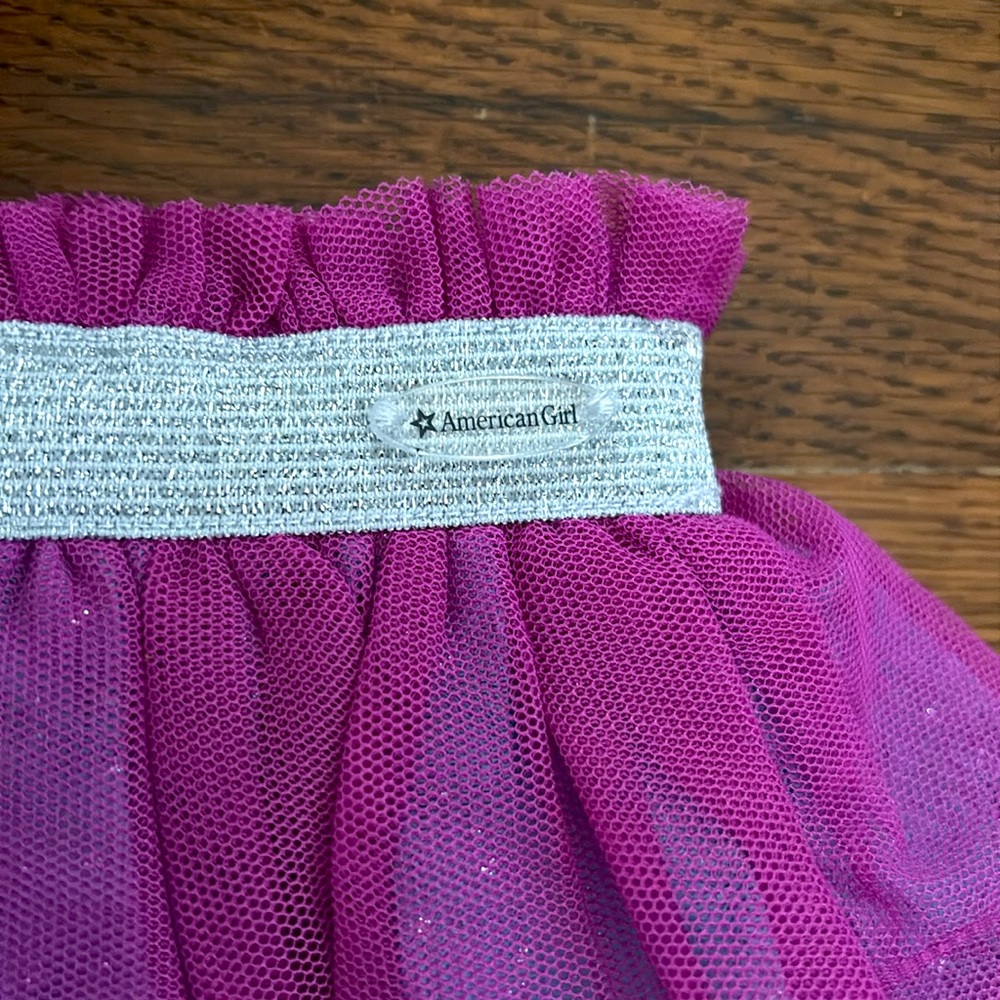 American Girl Kids Pink and Purple Tulle Tutu Skirt Size 7/8 - Picture 6 of 6